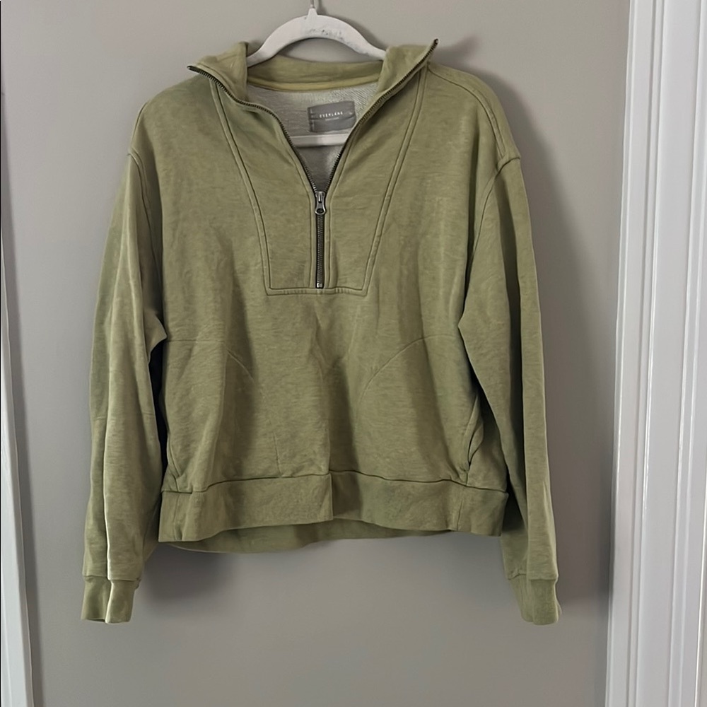 Everlane Green The Track Half-Zip Medium